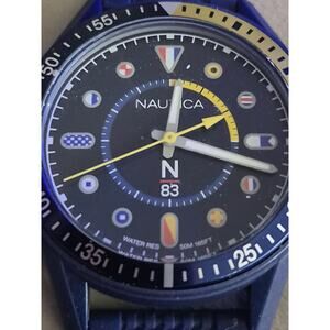 Nautica N83 Surf Park  NAPSPS904 NEW Watch, Black Dial and Gray Band New battery